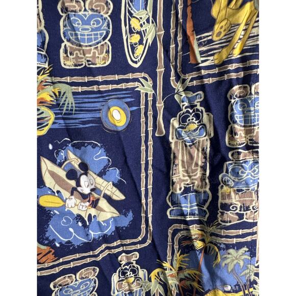 Vintage Disney Store Blue Hawaii Night Nineties Tiki Wrap Skirt Large - Picture 7 of 7